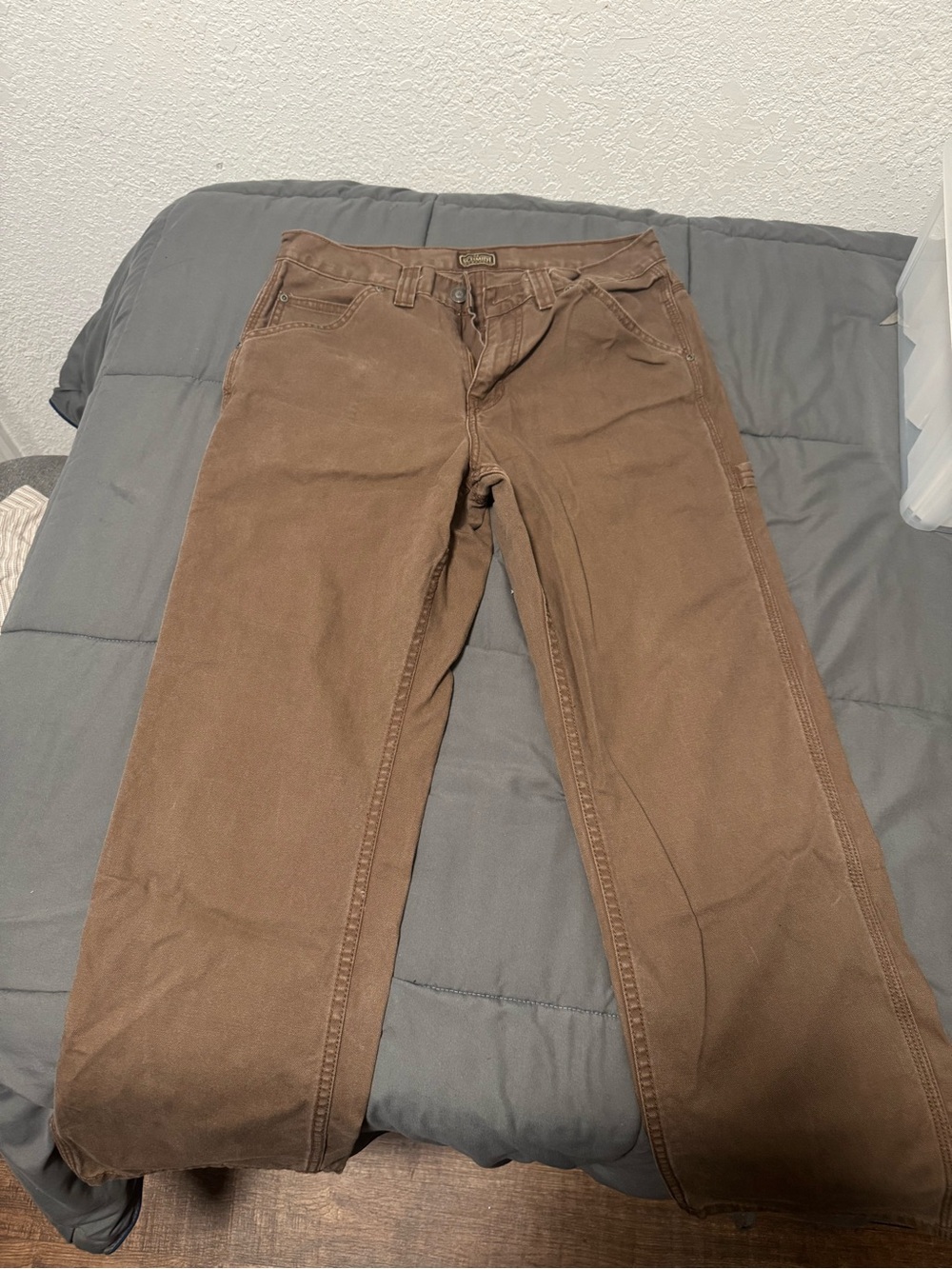 Men's Brown Straight-Leg Chinos